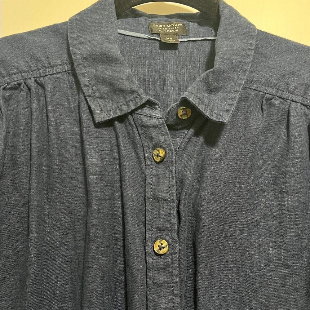 J. Crew Baird McNutt Irish Linen Shirt Dress XS - Picture 5 of 9